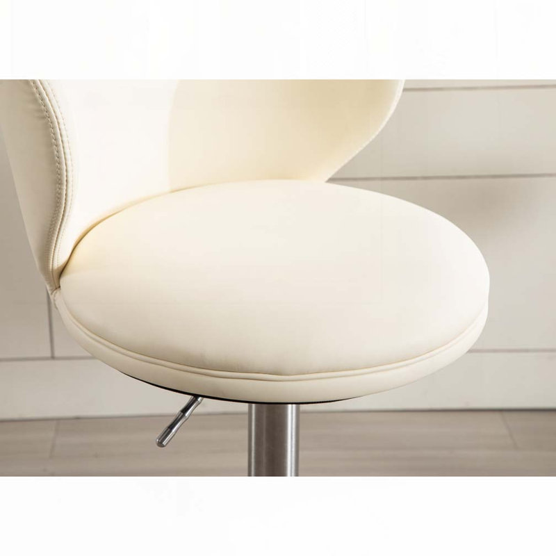 360 Swivel Adjustable Height Bar Stool, White