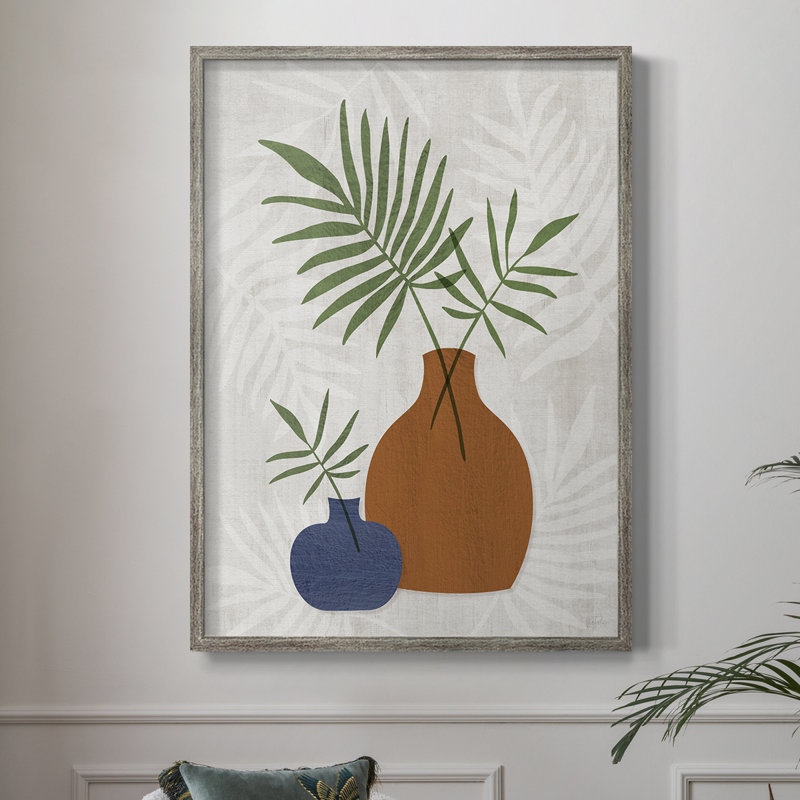 Palm Still Life II, reproduction encadrée - bois massif 49134, H 15 po x l 12 po
