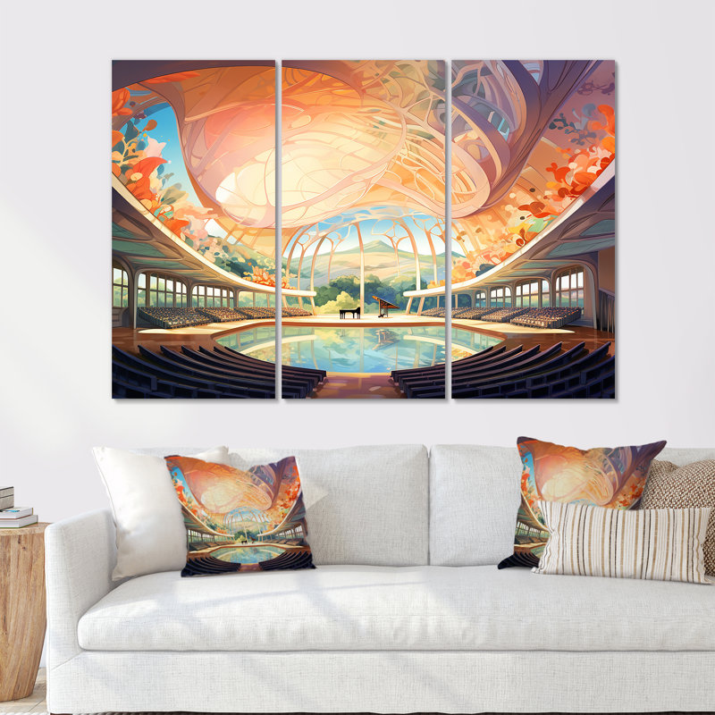 Ensemble de décorations murales de salles de concert Sunrise Impression, H 28 po x l 36 po x P 1 po