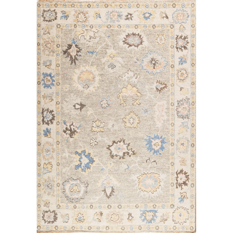 Cascade Hand Knotted Wool Area Rug, Rectangle 10' x 14'