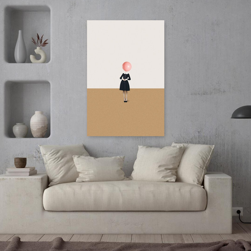 Art contemporain, art abstrait surréel, H 36 po x l 24 po