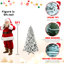 Arbre de Noël 9 pi floqué avec 650 lumières chaudes UL, embouts en PVC de 1930, fil à mémoire dépliable, assemblage facile et support en métal stable - décor des Fêtes enneigé-270997828
