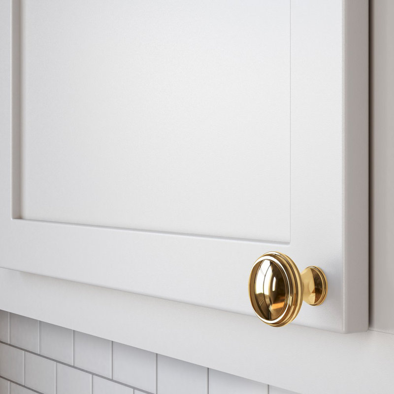 4456 Severin Fayerman Collection Knob, Non-lacquered Brass