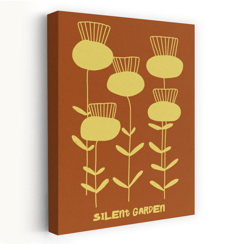 Impression d'art mural scandinave jardin botanique abstrait nature minimaliste moderne, 18" H x 12" W