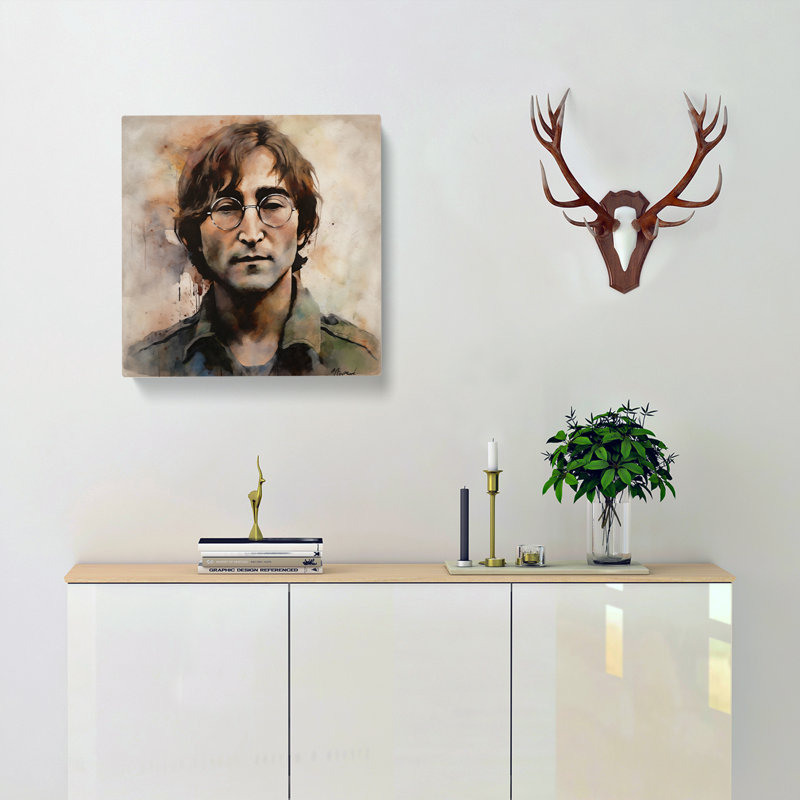 John Lennon Conceptual Art - Wrapped Canvas