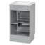 Meuble-lavabo gris de 18 po - construction durable Lavabo en céramique avec étagère réglable anti-déversement-726031010