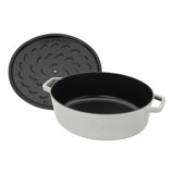 Staub Cast Iron 6.25-Qt Wide Oval Dutch Oven - White