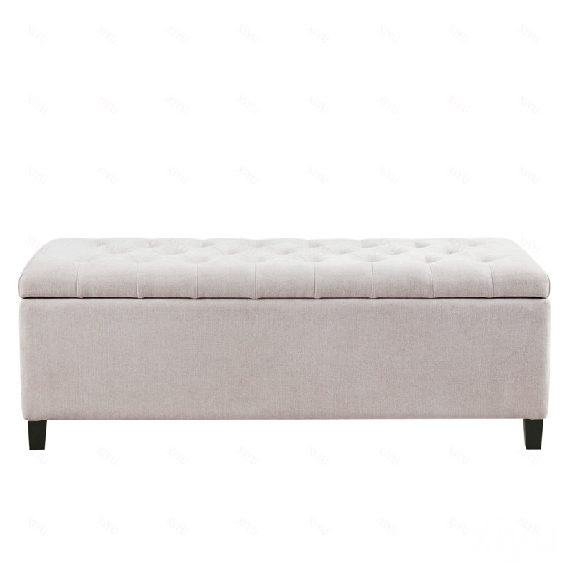 Banc de rangement capitonné à fermeture douce
