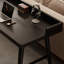 Bureau d'écriture rectangulaire en bois massif noir-118002305