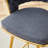 Two-Piece Rotating Swivel Chair, Dark Gray Cotton And Linen Soft Seat, Golden Metal Legs, Rust-Proof And Wear-Resistant, Suitable For Restaurant/Bar High Tables, Lightweight Single Unit.W2920P281916-1893619859