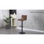 Tashina Vintage Suede Upholstered Bar Stool Height Adjustable Single 360 Swivel-1183720458