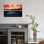 Sea Turtle Sunset Swim Colorful Serene Tranquil Turtle Beach Nature Wall Art Print 1 Piece Wrapped Canvas Wall Art-1478908906