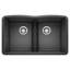 Diamond SILGRANIT 32" L X 19.25'' W Double Bowl Undermount Kitchen Sink with Low Divide-17599245