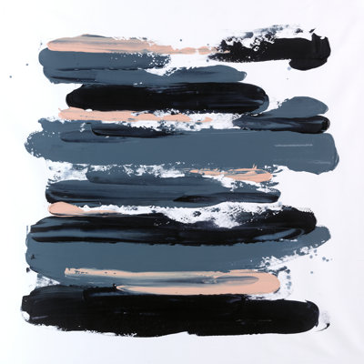 Blush Paint Strokes 2 - Wrapped Canvas Painting