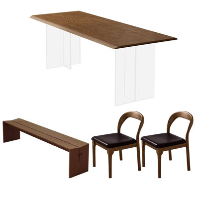 Ensemble de table de salle à manger moderne et minimaliste en acrylique