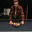 84" Pool Table With Billiard Balls, Cues, Pool Cue Chalk, Cleaning Brush, X-Legs, Black Cloth, Rustic Grey,84.1"L X 46.5"W X 32"H