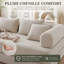 Canapé-lit modulaire en chenille convertible de 78,9 po avec accoudoirs amovibles, ressorts ensachés et 4 coussins Mirelle-1655961445