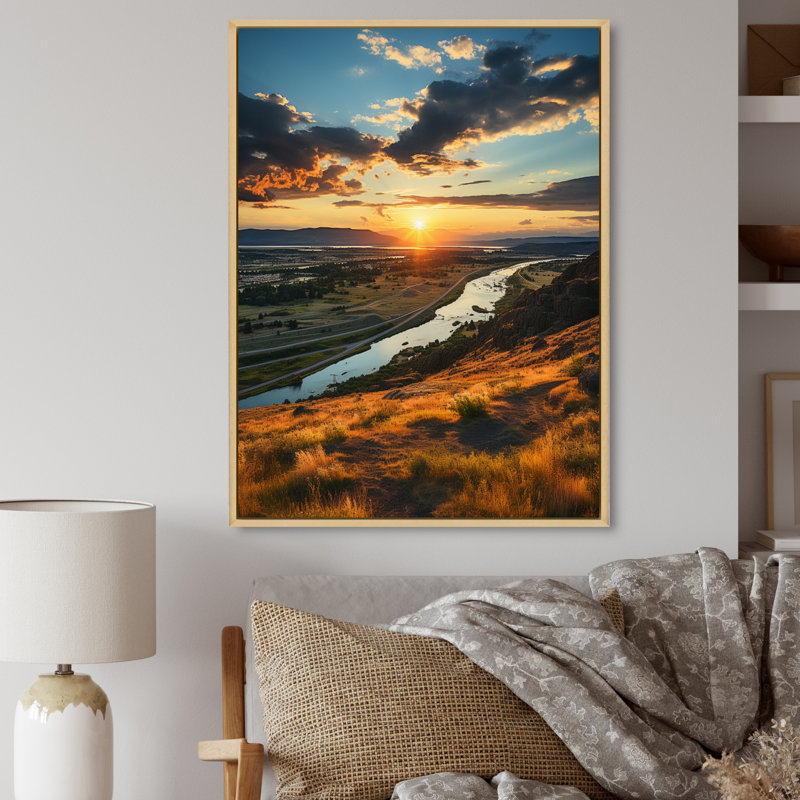 " Washington Landscape II ", Natural Floater Framed, 44" H x 34" W x 1.5" D