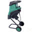 Déchiqueteuse / déchiqueteuse de bois électrique 15Amp avec roues Sac de ramassage de déchiquetage de jardin électrique, système de lame à double face, arrêt automatique vert