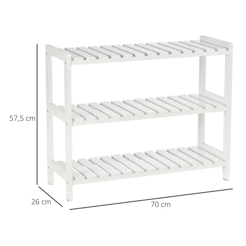 9 Pair Solid Wood Shoe Rack
