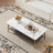 Coffee Table Rectangular Center Table For Living Room Open Space Side Table With Metal Frame