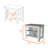 Kitchen Island Antibacterial Dozza, Three Shelves