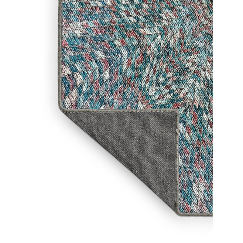 Tapis gris/vert à tisser électrique, Rectangle 2 pi x 4 pi