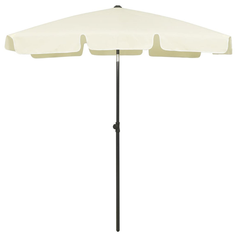 Parasol de plage rectangulaire Dinuba, Sable jaune, H 91,3 po x l 70,9 po x P 47,24 po