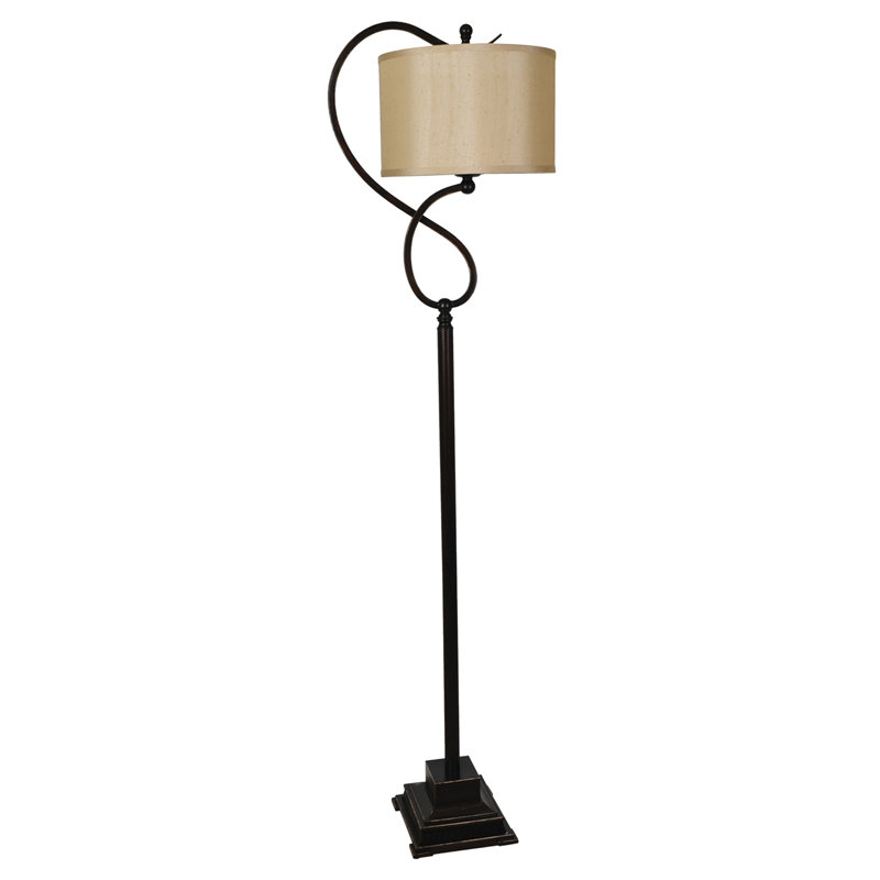 Lampe sur pied 27 po Beckler, Brun / Noir