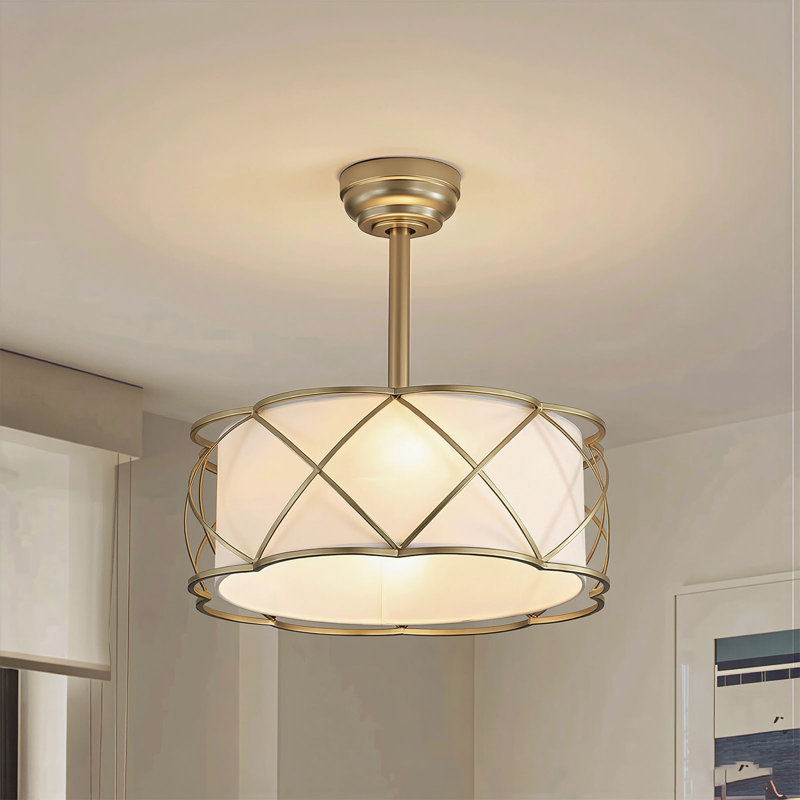Ventilateur de plafond réversible de 20 po avec ensemble d'éclairage et minuterie à télécommande 6 vitesses Farmhouse (comprend 6 ampoules)