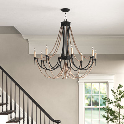 Lustre empire à 8 lumières de style perle Percy Percy