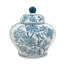 Vase de rangement décoratif bleu et blanc en porcelaine