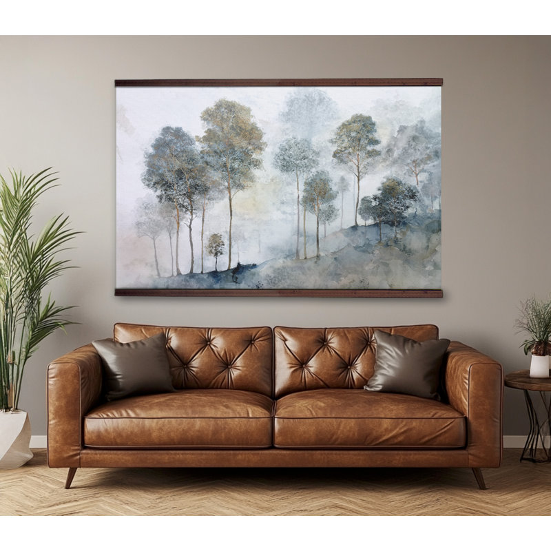 Très grand art mural tapissier Misty, H 40 po x l 60 po
