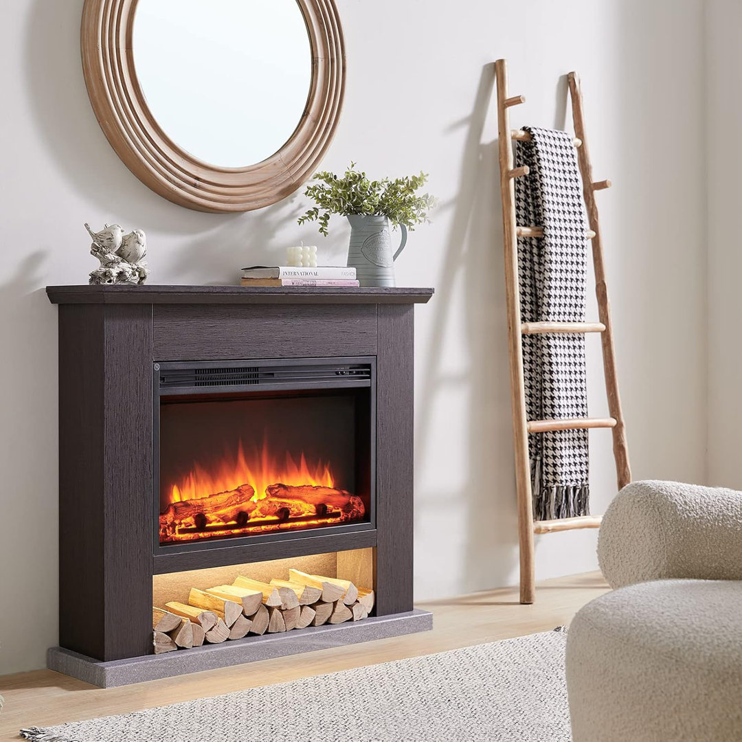 FLAMME Beadell Electric Fireplace with surround with 2kW Fireplace Heater Multiple Colours Available
