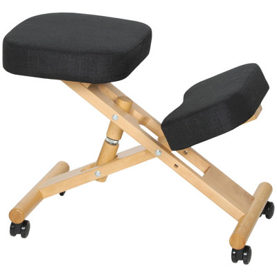 Fauteuil ergonomique à genoux, chaise de bureau Posture pour bureau à domicile, noir