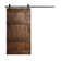 Castle Series 84'' Solid Wood Paneled Satin with Installation Hardware Kit Barn Door