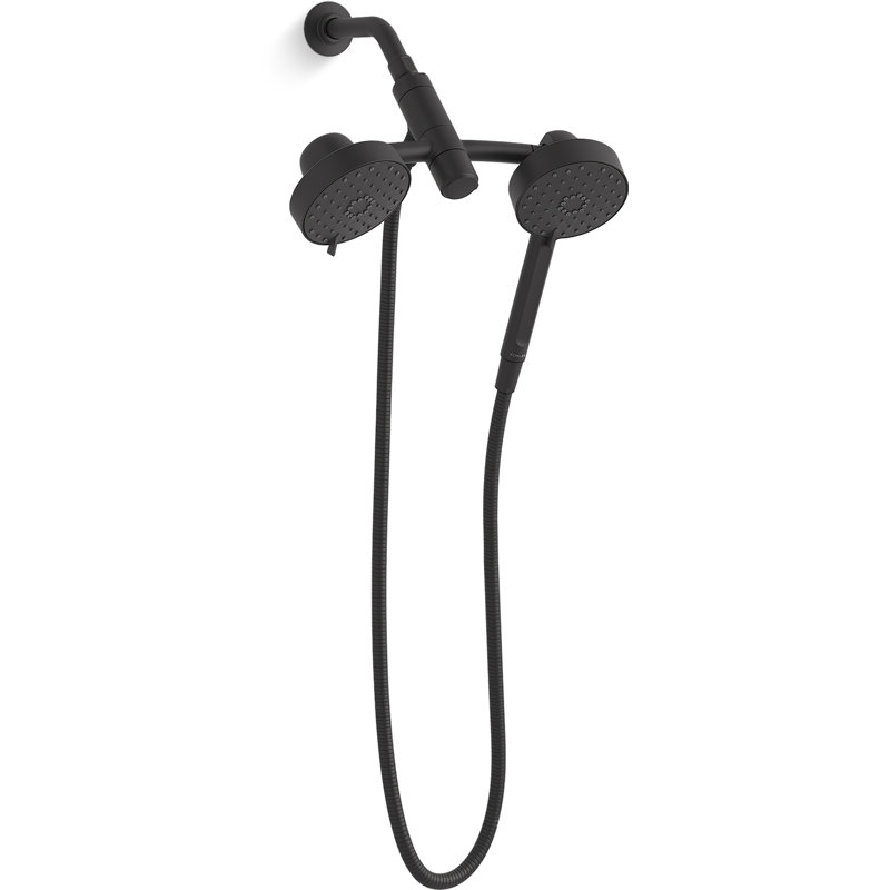 Awaken 2-In-1 Multifunction Shower Combo Kit, Showerhead and Handshower Set, 2.5 GPM, Matte Black