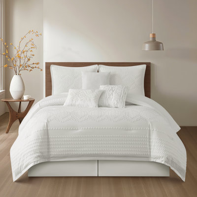 Ensemble d'édredon jacquard géométrique 7 pièces Whki