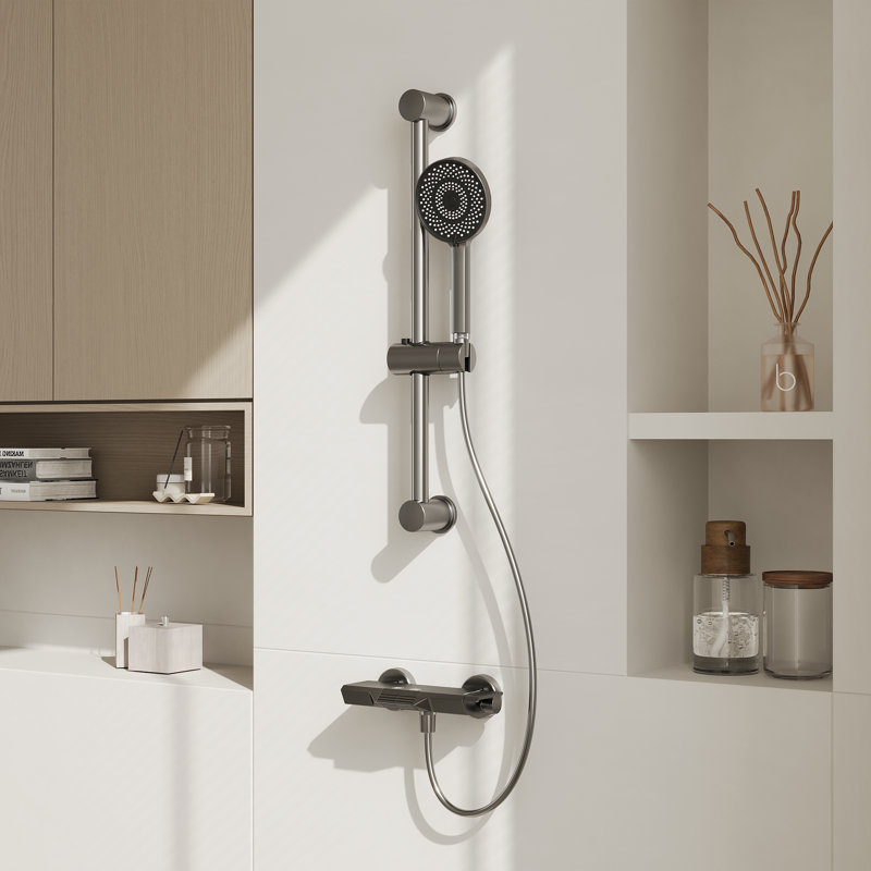 Adjustable Shower Faucet System With Handheld Shower & Tub Spout
