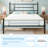 Metal Platform Bed With Modern-Style Headboard And Footboard, No Box Spring Needed-1014724601-1014724600
