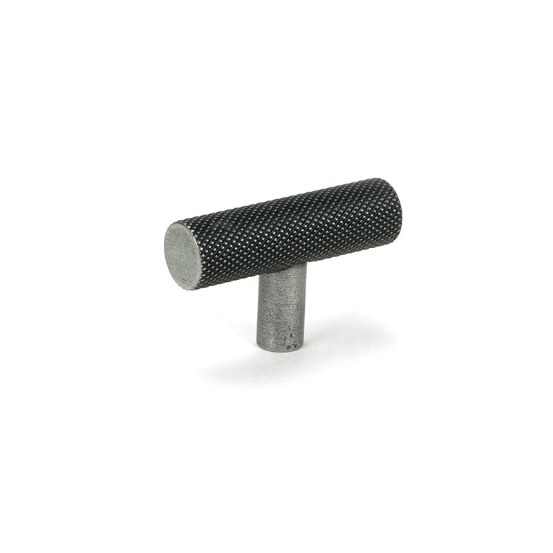 Brompton Cylindrical Knob, Pewter Patina
