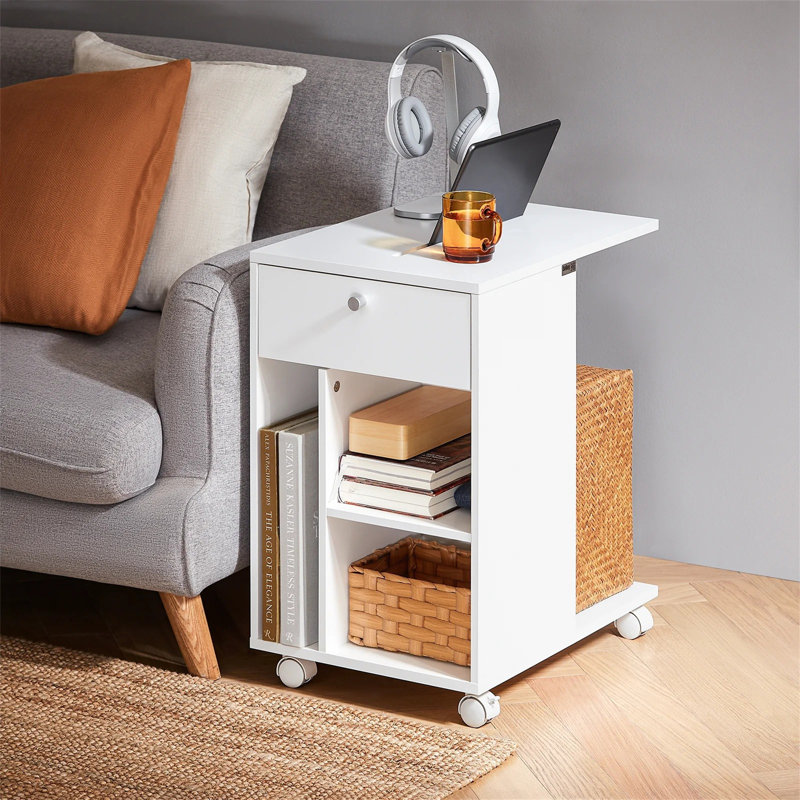36cm W Manufactured Wood Bedside Table