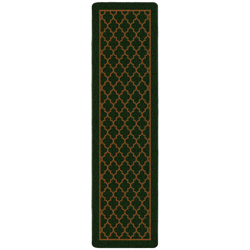 Courtepointe Winter, vert cèdre, Tapis de couloir 2 pi 1 po x 7 pi 8 po