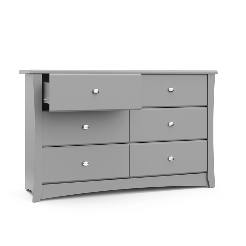 Commode double 6 tiroirs Crescent, Galet