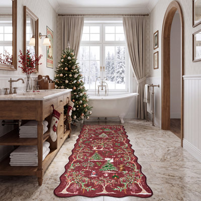 Rectangle Animal Print Washable Area Rug