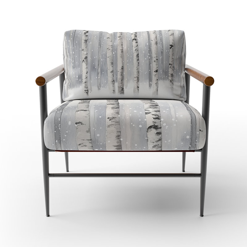 Chaise d'appoint en bouleau Tree, Brown Round Arms