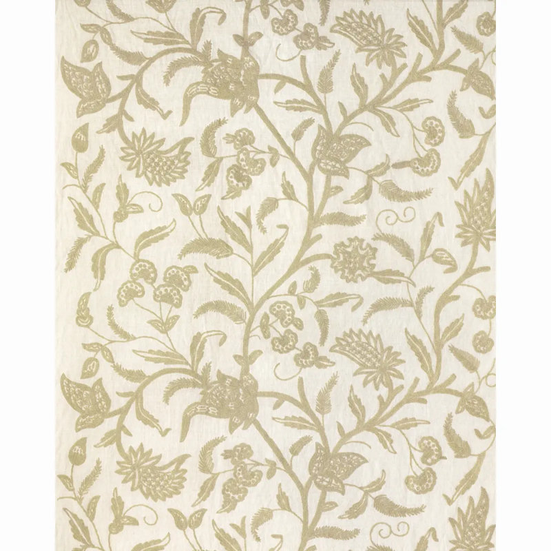 Amagansett Linen Crewel Fabric