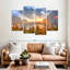 Lakeside Mountains, Montana, lac Saint Mary - 4 pièces sur toile tendue-92788729