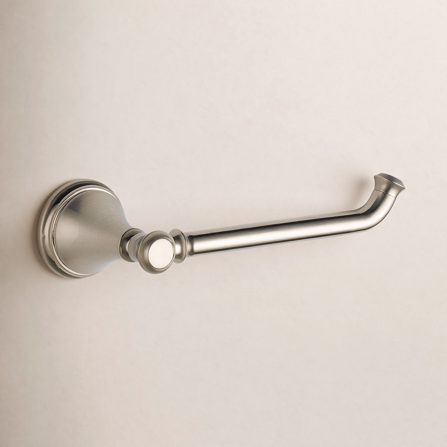 Cassidy Wall Mount Single Post Toilet Paper Holder Bath Hardware Accessory in Polished Chrome, Brilliance Stainless