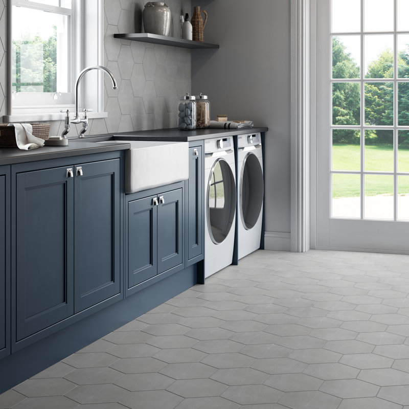 Sterlina 8 In. X 10 In. Matte Porcelain (7.38 Sq. Ft./Case), Gray